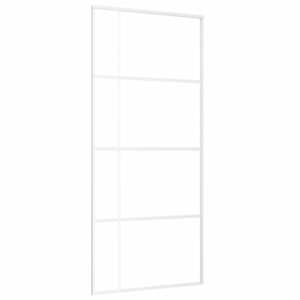 Posuvné dveře ESG sklo a hliník 90 x 205 cm bílé - obrázek 2