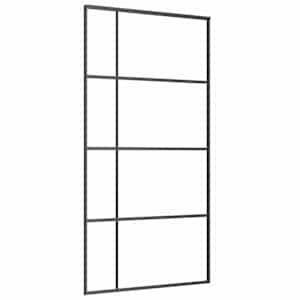 Posuvné dveře ESG sklo a hliník 102,5 x 205 cm černé - obrázek 2