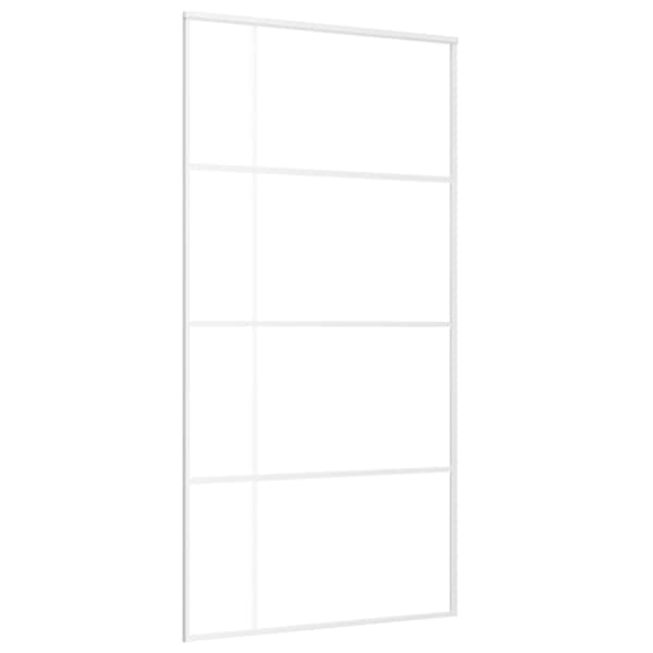 vidaXL liuguks, ESG-klaas ja alumiinium, 102,5 x 205 cm, valge