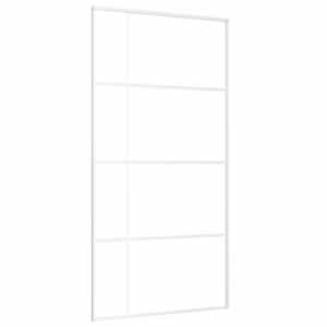 Posuvné dveře ESG sklo a hliník 102,5 x 205 cm bílé - obrázek 2