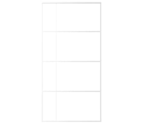 vidaXL Posuvn&eacute; dvere ESG sklo a hlin&iacute;k 102,5x205 cm biele