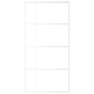 vidaXL Posuvn&eacute; dvere ESG sklo a hlin&iacute;k 102,5x205 cm biele