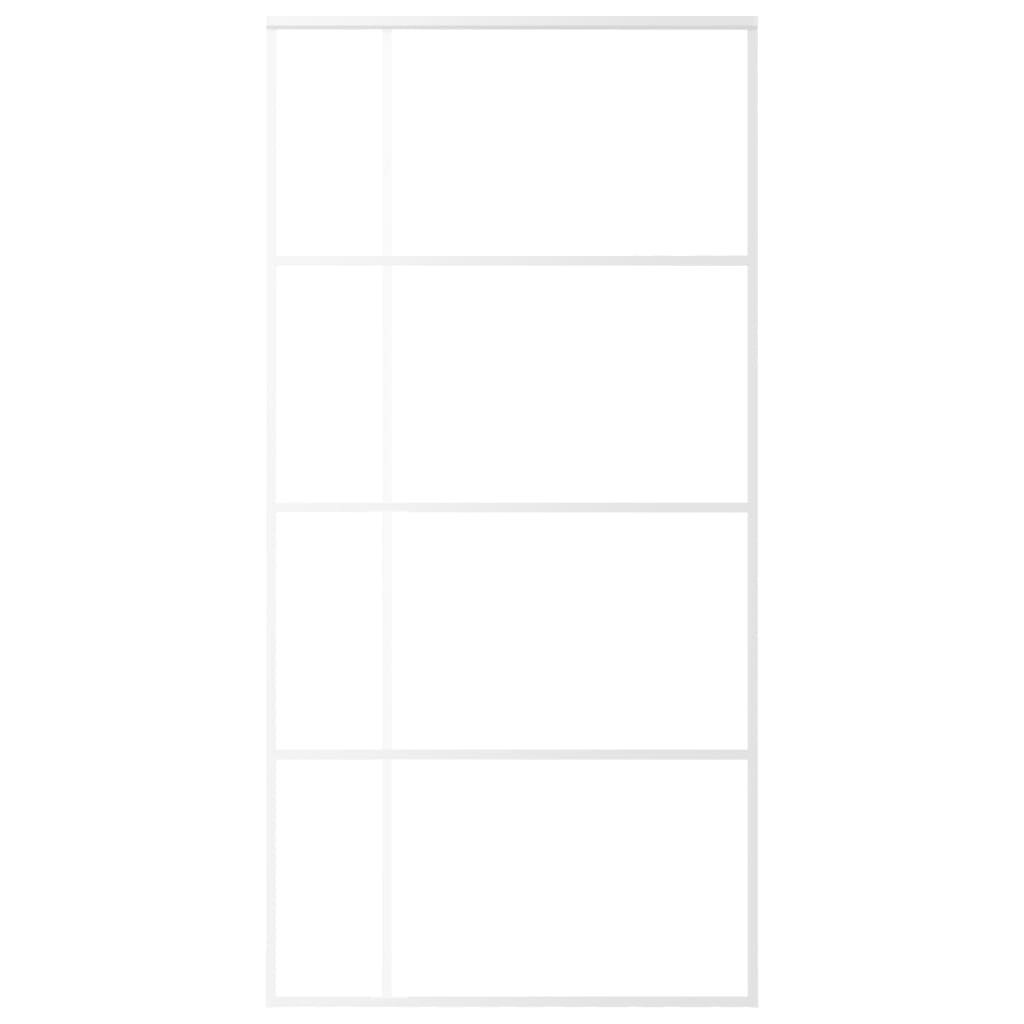 vidaXL fehér matt ESG üveg és alumínium tolóajtó 102,5x205 cm