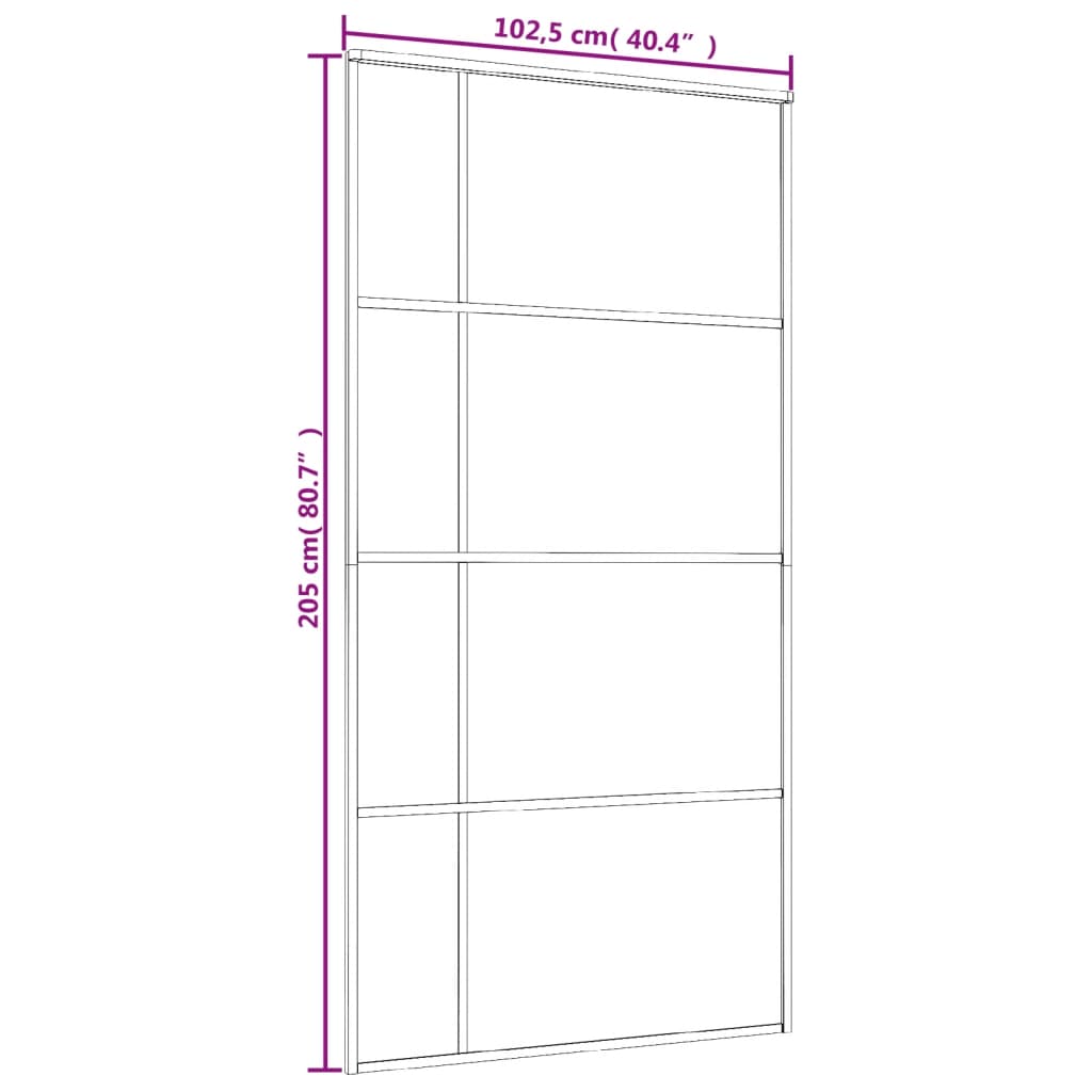 Porte Coulissante Verre ESG et Aluminium Maison Intérieur Multi-modèle  vidaXL