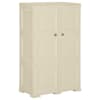 vidaXL plastkapp, 79 x 43 x 125 cm, puidudisain, angooravalge