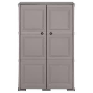 vidaXL Armadietto in Plastica 79x43x125 cm Effetto Legno Grigio