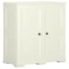 vidaXL plastkapp, 79x43x85,5 cm, puidudisain, vaniljevalge