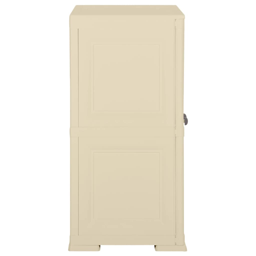 imagem de vidaXL Armário de plástico 79x43x85,5 cm design de madeira branco nata4