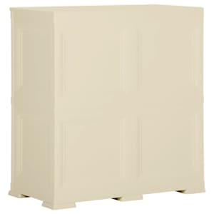 Plastová skříňka 79 x 43 x 85,5 cm design dřeva angorská bílá - obrázek 4