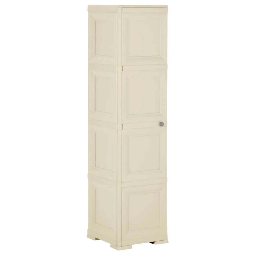 Vidaxl - vidaXL Armário de plástico 40x43x164 cm design de madeira branco nata