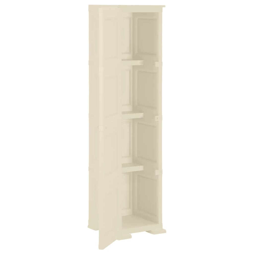 imagem de vidaXL Armário de plástico 40x43x164 cm design de madeira branco nata4