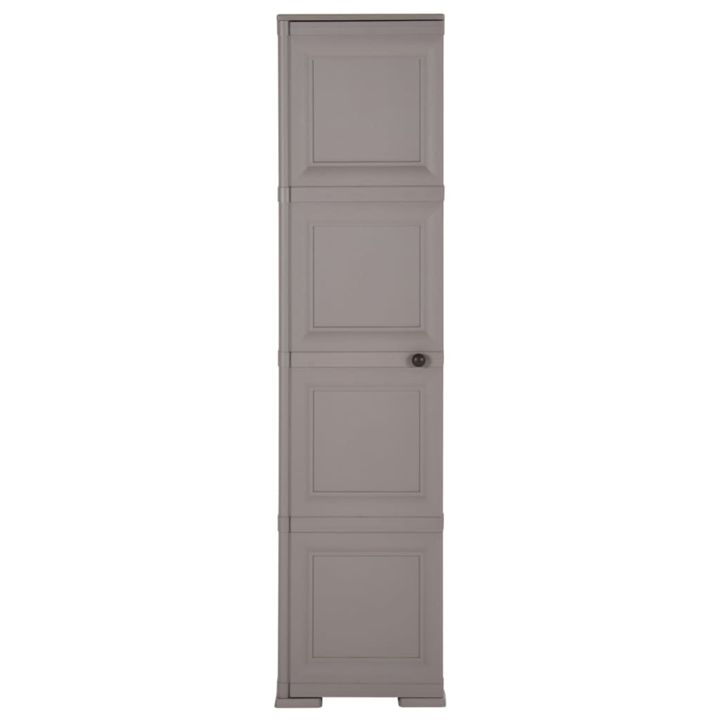 vidaXL Armario de plástico diseño de madera gris 40x43x164 cm