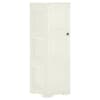 vidaXL plastkapp, 40x43x125 cm, puidudisain, vaniljevalge