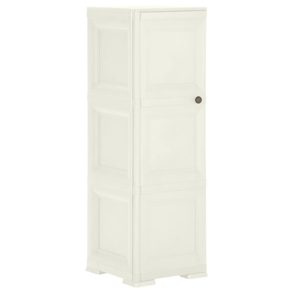 Armoire plastique 40x43x125 cm design bois glace à la vanille