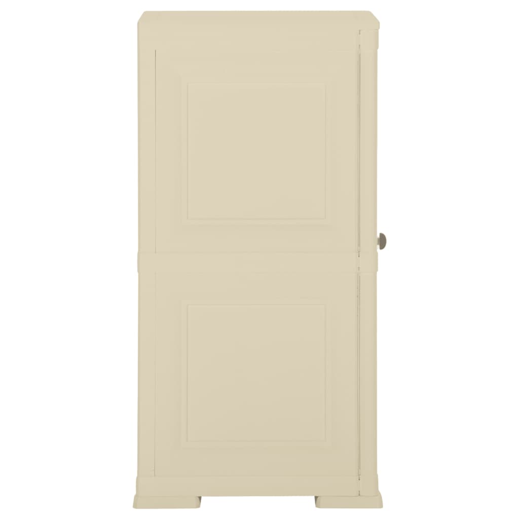 imagem de vidaXL Armário de plástico 40x43x85,5 cm design de madeira branco nata4