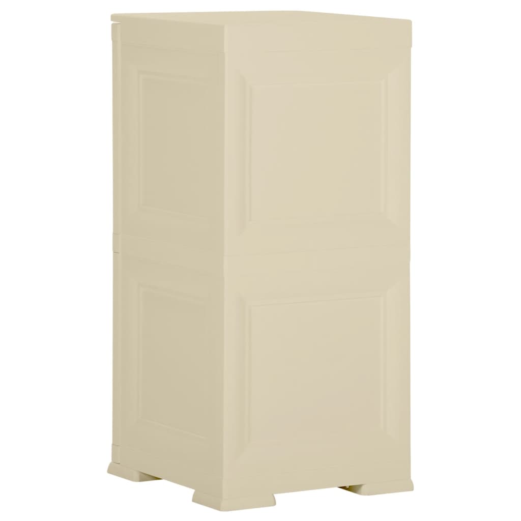 imagem de vidaXL Armário de plástico 40x43x85,5 cm design de madeira branco nata5