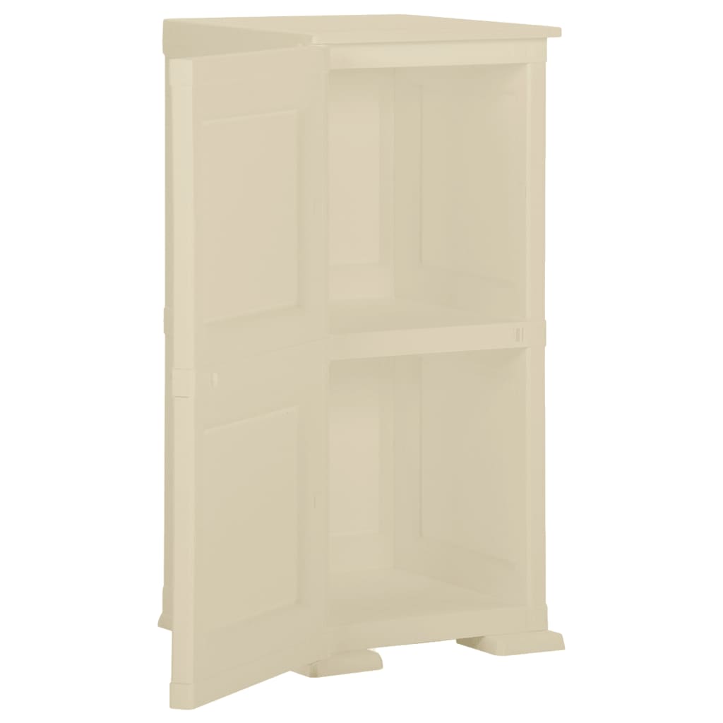 imagem de vidaXL Armário de plástico 40x43x85,5 cm design de madeira branco nata6