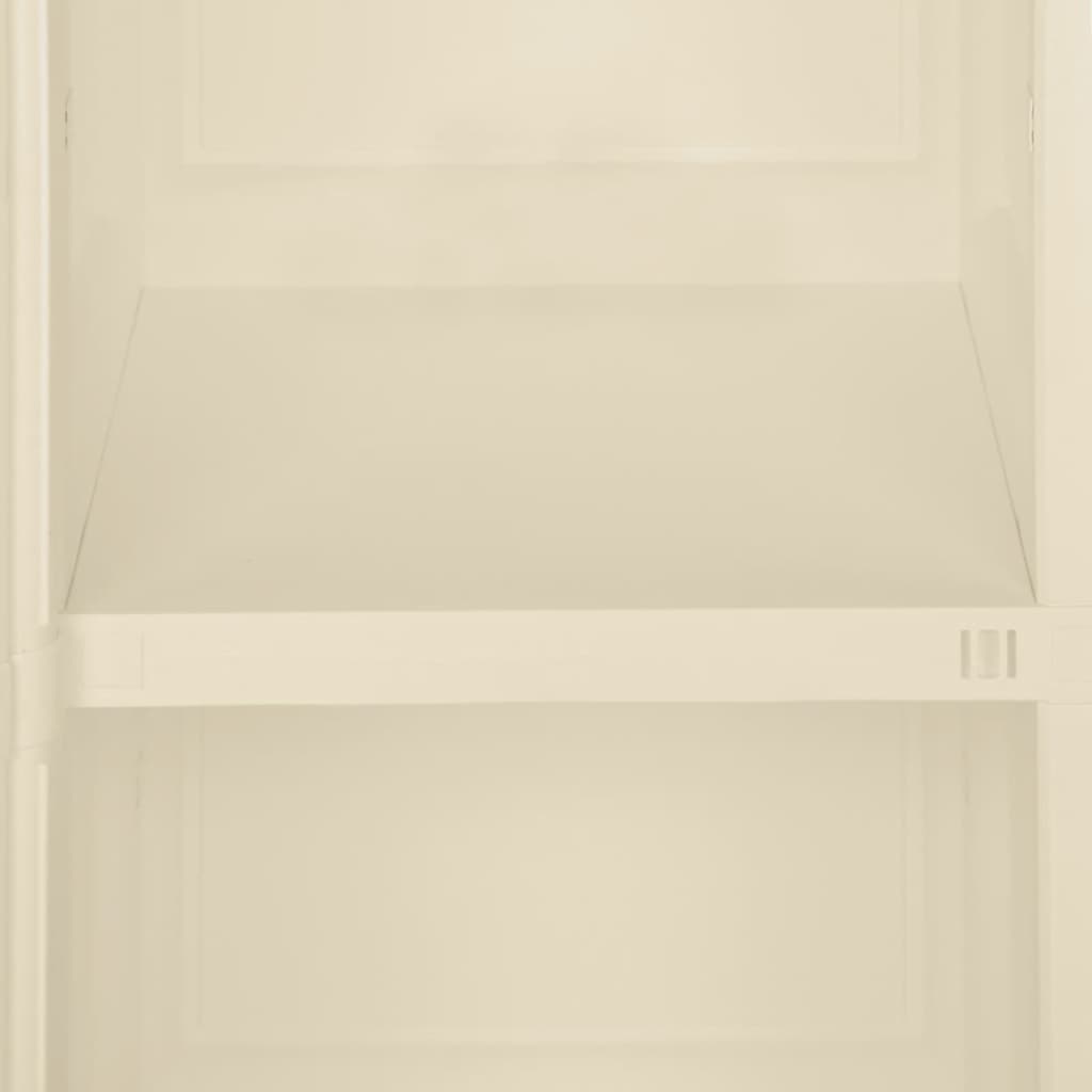 Plastová skříňka 40 x 43 x 85,5 cm design dřeva bílá