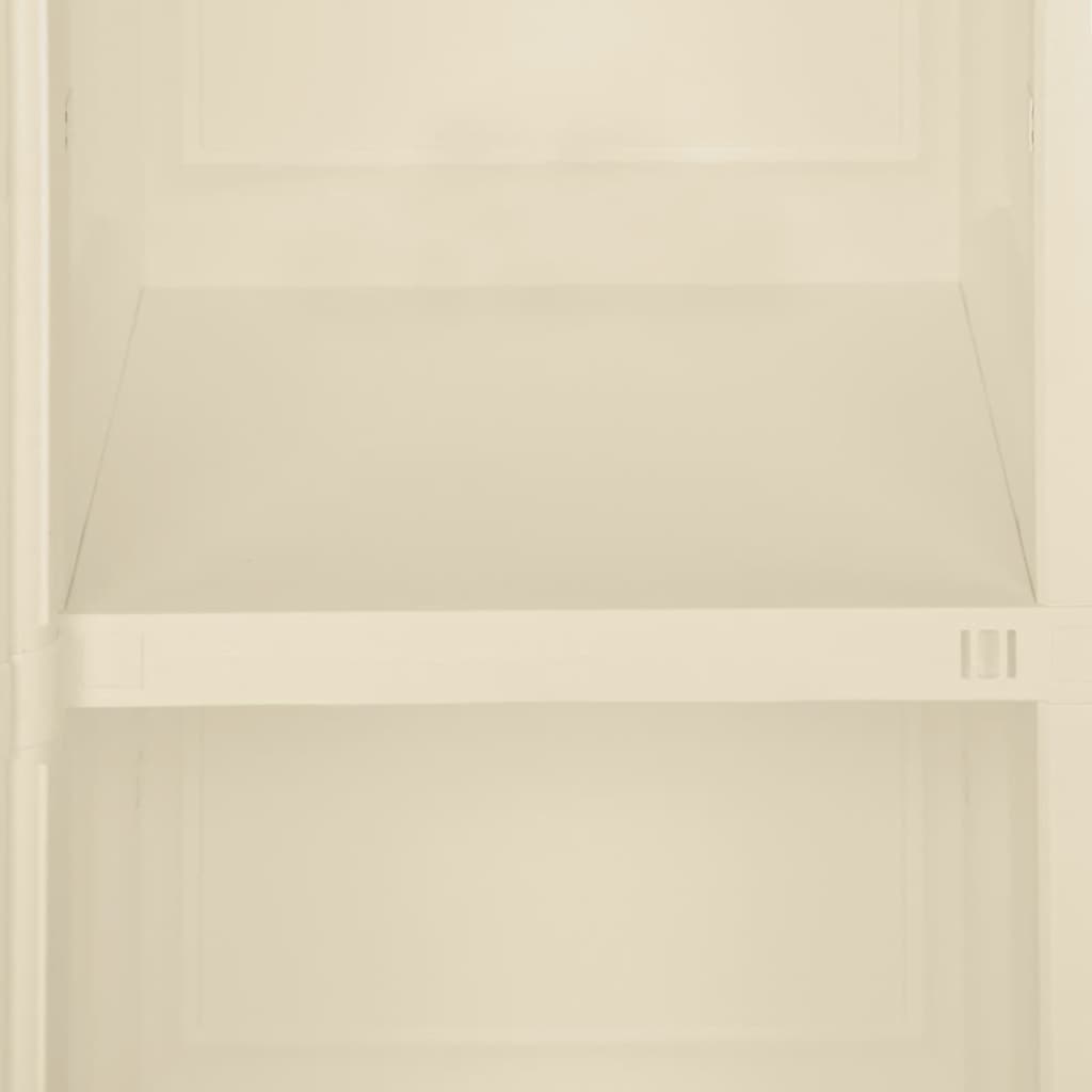 imagem de vidaXL Armário de plástico 40x43x85,5 cm design de madeira branco nata8