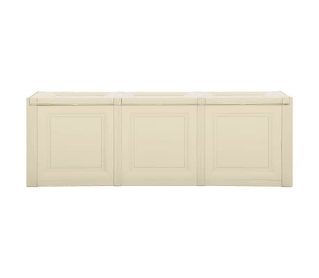 vidaXL Putekasse hvit angora 125x40x42 cm 130 L