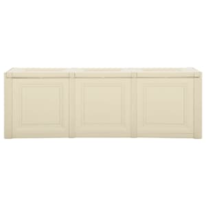 vidaXL Putekasse hvit angora 125x40x42 cm 130 L