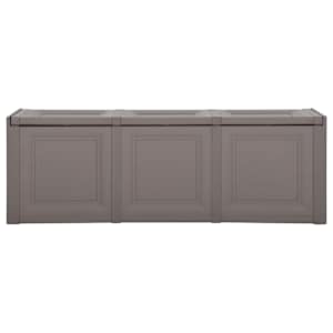 vidaXL Skrzynia na poduszki, szara, 125x40x42 cm, 130 L