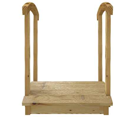 vidaXL dārza tiltiņ&scaron; ar margām, impregnēts priedes masīvkoks