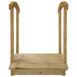 vidaXL dārza tiltiņ&scaron; ar margām, impregnēts priedes masīvkoks