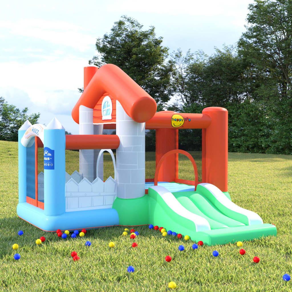 Happy Hop Aufblasbare Hüpfburg mit Rutsche 272x257x220 cm PVC