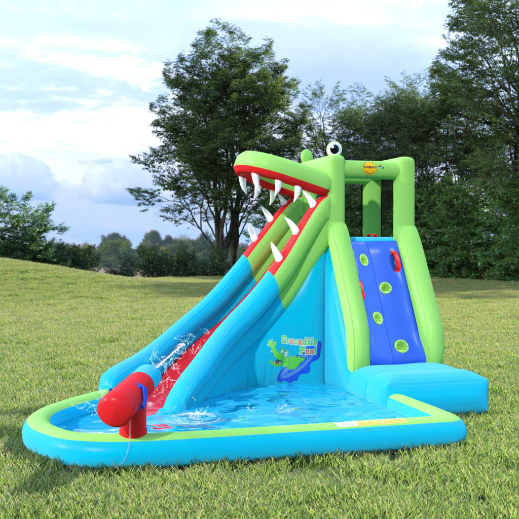 Happy Hop Toboggan à eau gonflable avec piscine 356x300x230 cm PVC