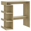 vidaXL baarilaud riiuliga, must, 100x50x101,5 cm, tehispuit