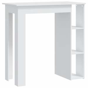 Barový stůl s regálem bílý 102 x 50 x 103,5 cm kompozitní dřevo - obrázek 2