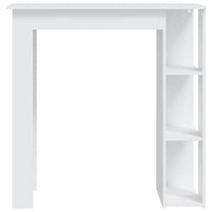 Barový stůl s regálem bílý 102 x 50 x 103,5 cm kompozitní dřevo - obrázek 3
