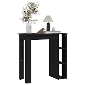 Barový stůl s regálem černý 102x50x103,5 cm kompozitní dřevo - obrázek 5