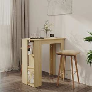 Barový stůl s regálem dub sonoma 102 x 50 x 103,5 cm kompozit - obrázek 1