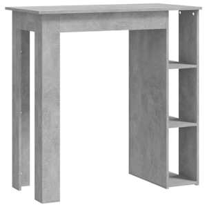 Barový stůl s regálem betonově šedý 102x50x103,5 cm kompozit - obrázek 2