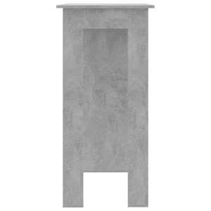 Barový stůl s regálem betonově šedý 102x50x103,5 cm kompozit - obrázek 4