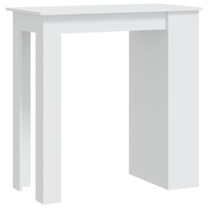 vidaXL baarilaud riiuliga, valge, 102x50x103,5 cm, tehispuit