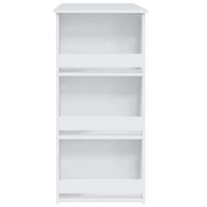 Barový stůl s úložným regálem bílý 102 x 50 x 103,5 cm kompozit - obrázek 6