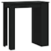 vidaXL baarilaud riiuliga, must, 102x50x103,5 cm, tehispuit