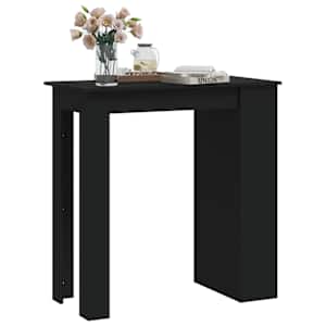 Barový stůl s úložným regálem černý 102x50x103,5 cm kompozit - obrázek 3