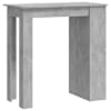 vidaXL baarilaud riiuliga, betoonhall, 102x50x103.5 cm