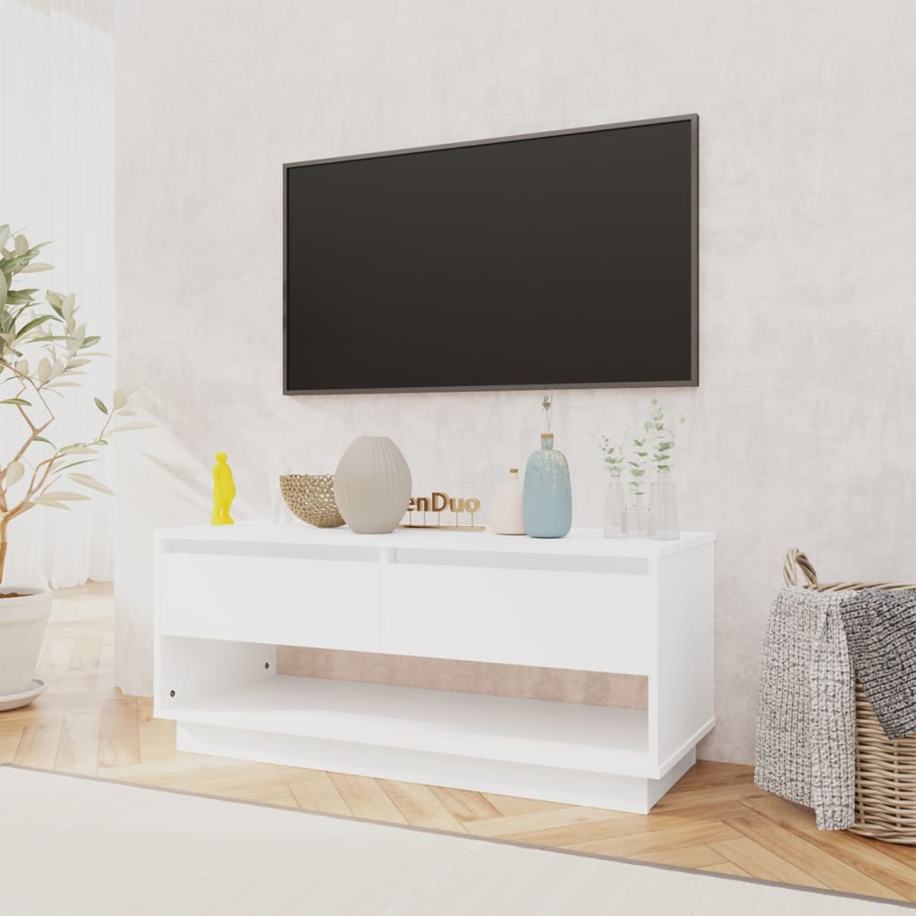 fehér forgácslap TV-szekrény 102 x 41 x 44 cm