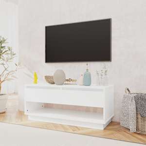 TV skříňka bílá 102 x 41 x 44 cm kompozitní dřevo - obrázek 3
