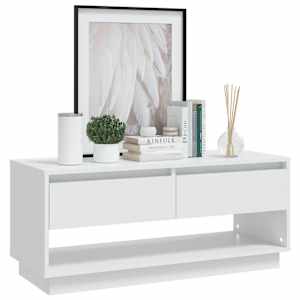 TV skříňka bílá 102 x 41 x 44 cm kompozitní dřevo - obrázek 4
