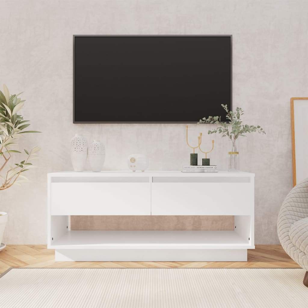 vidaXL Szafka pod TV, biała, 102x41x44 cm, materiał drewnopochodny