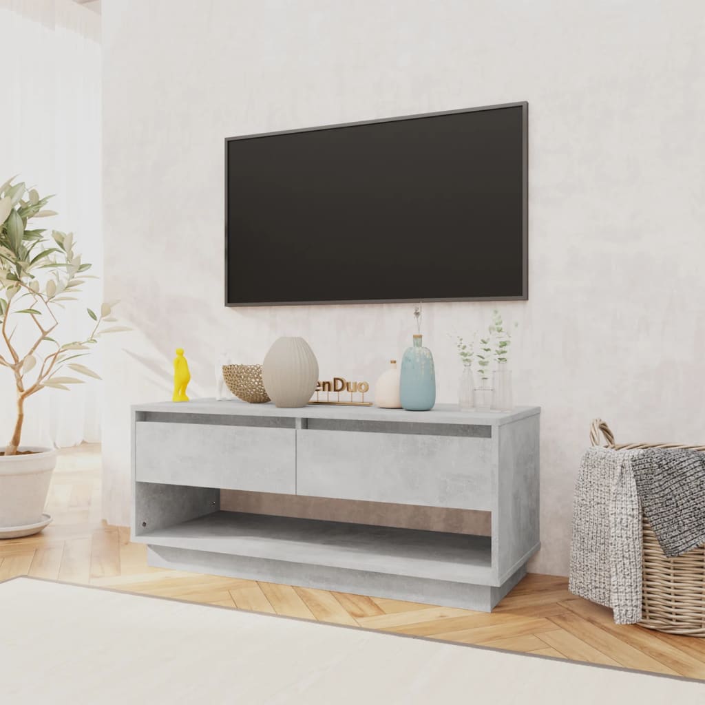 vidaXL Tv-meubel 102x41x44 cm spaanplaat betongrijs