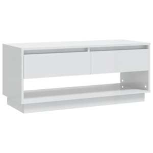 TV skříňka bílá s vysokým leskem 102x41x44 cm kompozitní dřevo - obrázek 2