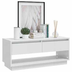 TV skříňka bílá s vysokým leskem 102x41x44 cm kompozitní dřevo - obrázek 4