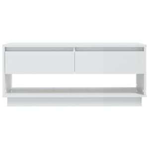 TV skříňka bílá s vysokým leskem 102x41x44 cm kompozitní dřevo - obrázek 5